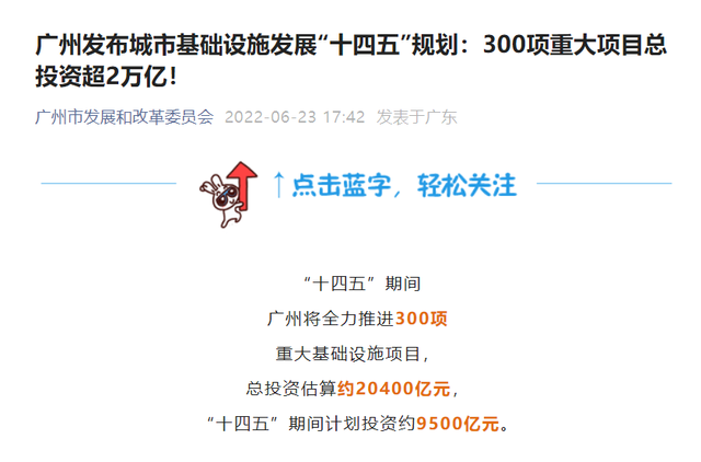 300项重大项目，总投资超2万亿！广州城市基础设施发展“十四五”规划来了 十四五专题 第1张